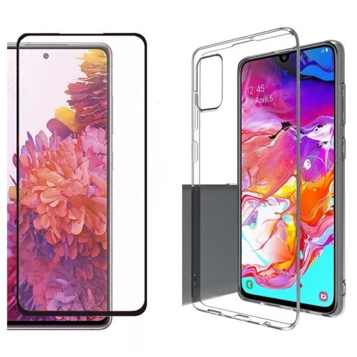 Samsung A51/A53/A54/A55 Husa Silicon + Folie Sticla Curba 11D/Privacy