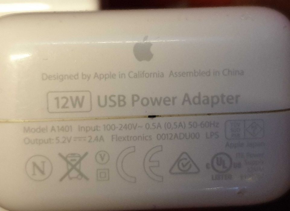 Incarcator pentru iPad, iPod, iPhone, 12W Original A1401