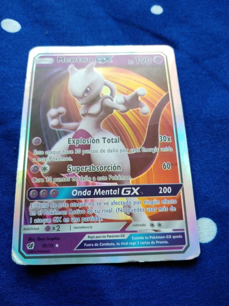 Vând card pokemon mewtwo gx