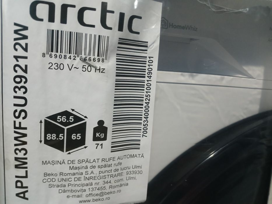 Mașină  de  spălat  nouă Arctic