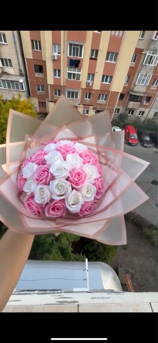 Buchete trandafiri din sapun