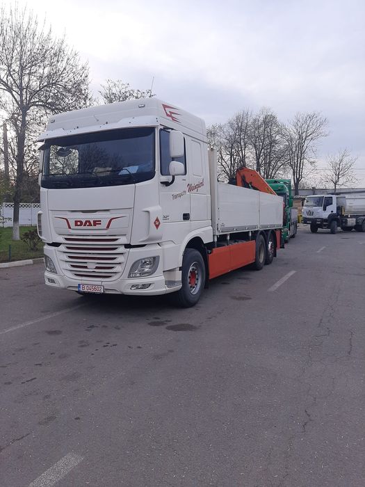 Camion cu macara Daf 2014 Euro 6 ,schimb cu teren