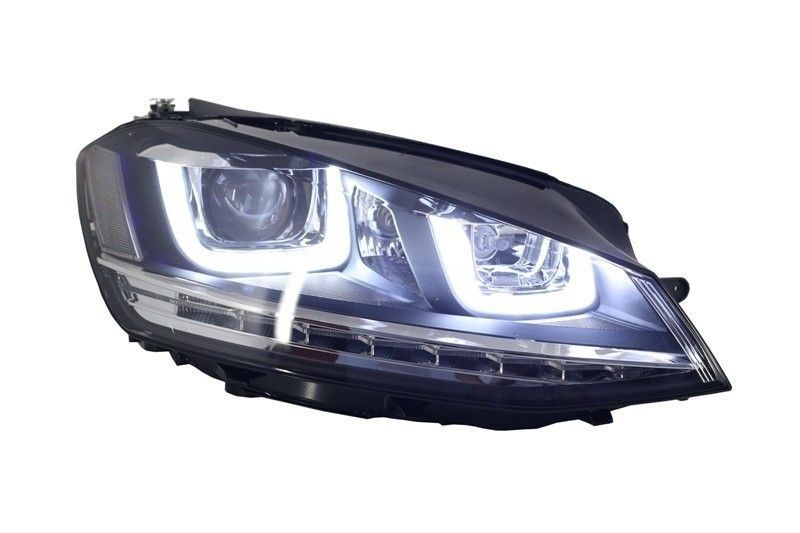 Faruri 3D LED compatibil cu VW Golf VII (2012-2017) R-Line LED Semnali