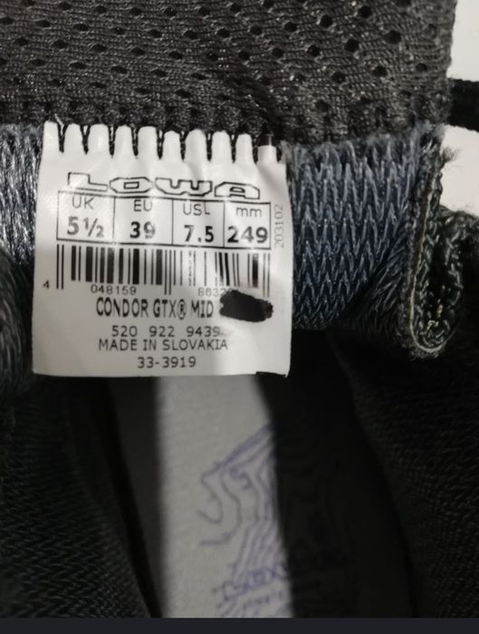 39 Ghete Lowa Condor Gore-tex masura 39
