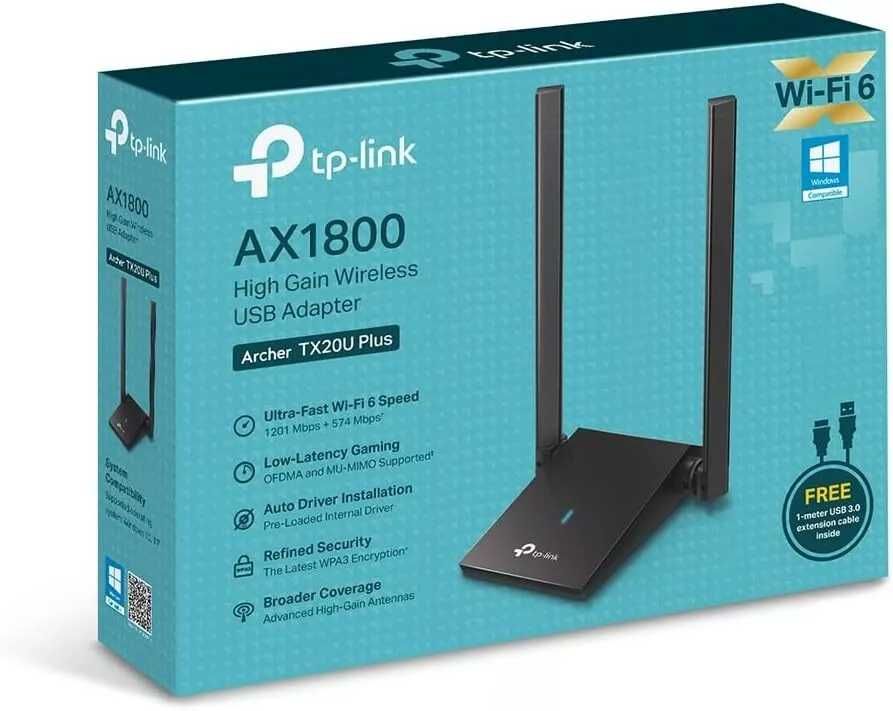 WiFi 6 рутер TP-Link Archer TX20U Plus AX1800, Wi-Fi Stick