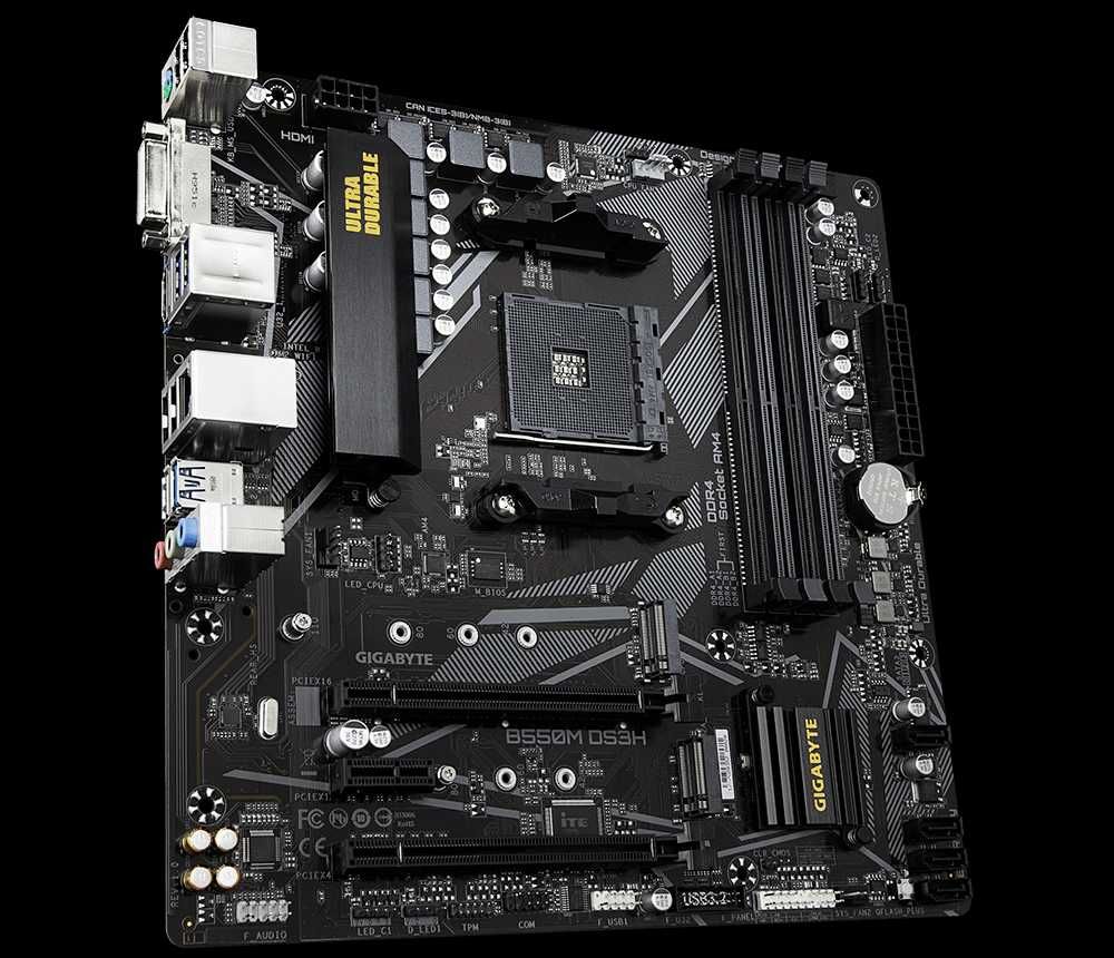 AMD-Gaming ХИТ! GIGABYTE B550M-DS3H + Ryzen 5 5600 +16GB DDR4 3200