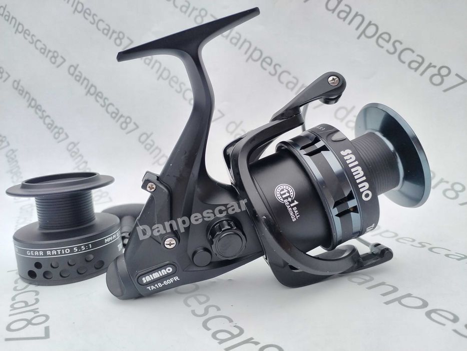 Mulineta Crap SAIMINO TA18-60FR cu baitrunner 0.35/370m si 12 rulmenti