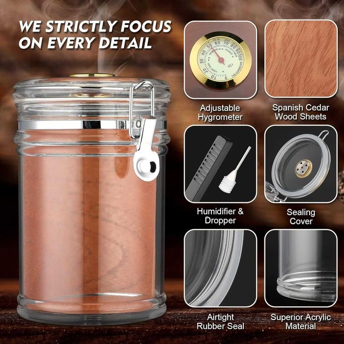 Humidor Trabucuri Transparent Nefolosit