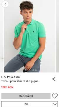 Tricou polo US Polo nou, original, 2XL