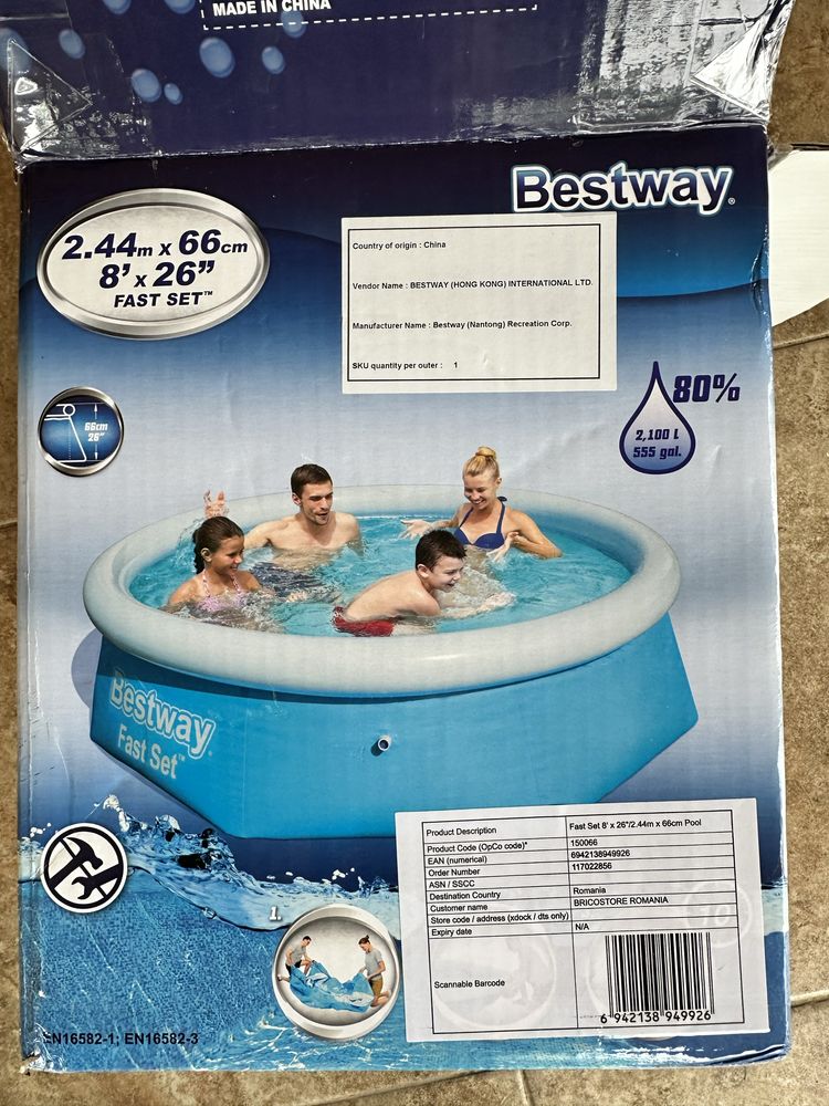 Piscina gonflabila Bestway 2,44m x 66 cm