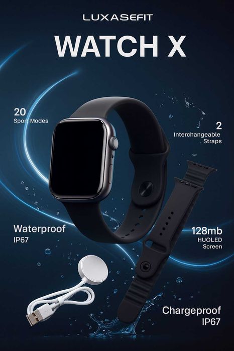 Smart Watch M18 Series 10 | AMOLED Ekran | 2 ta Kamar | Simsiz Quvvat