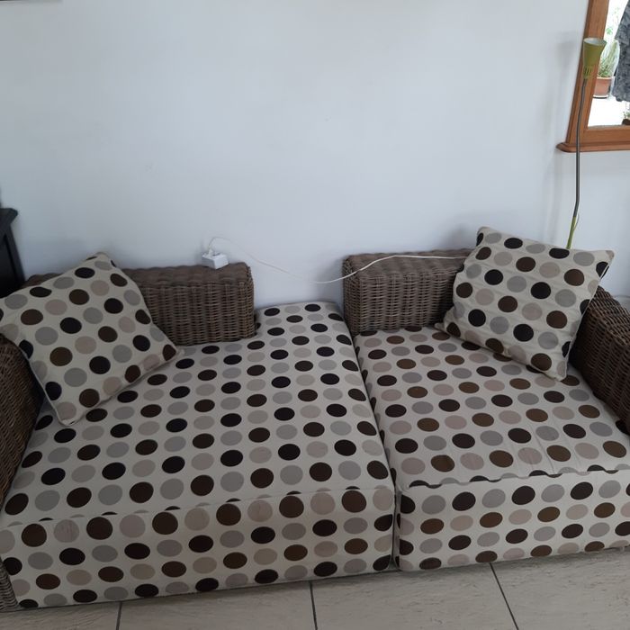 Canapea ratan Mobexpert 3-4loc, ediție limitată, lux, din lemn împleti