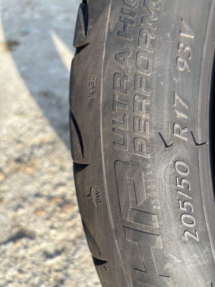 Jante, roti complete,  cu cauciucuri 205/50 R17 dot 1123 noi