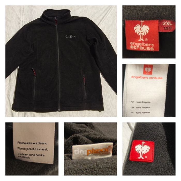Polar Engelbert Strauss mărimea XXL bărbat fleece bluza hanorac gros