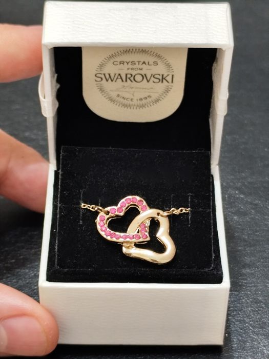 Колие SWAROVSKI / Сребро / Злато / Сърце