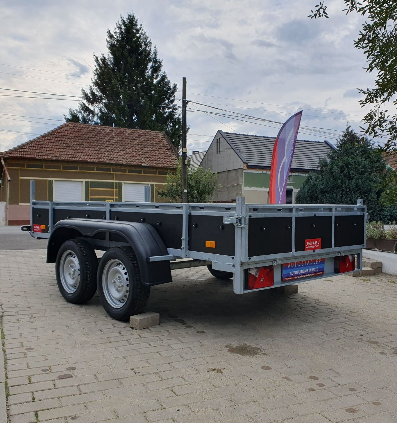 Remorca Rotaru Trailers M 4 tandem 750kg 3m/1,43m
