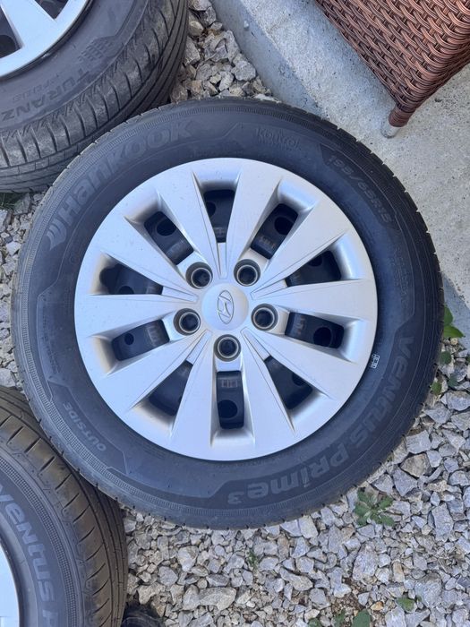 4бр. жел. джанти с тасове 15” 5 х 114.3 с летни гуми  за Hyundai i30