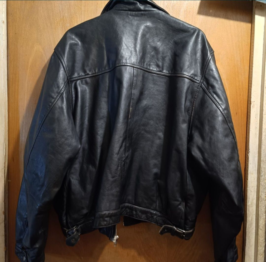 Geacă de piele model aviator Xl
