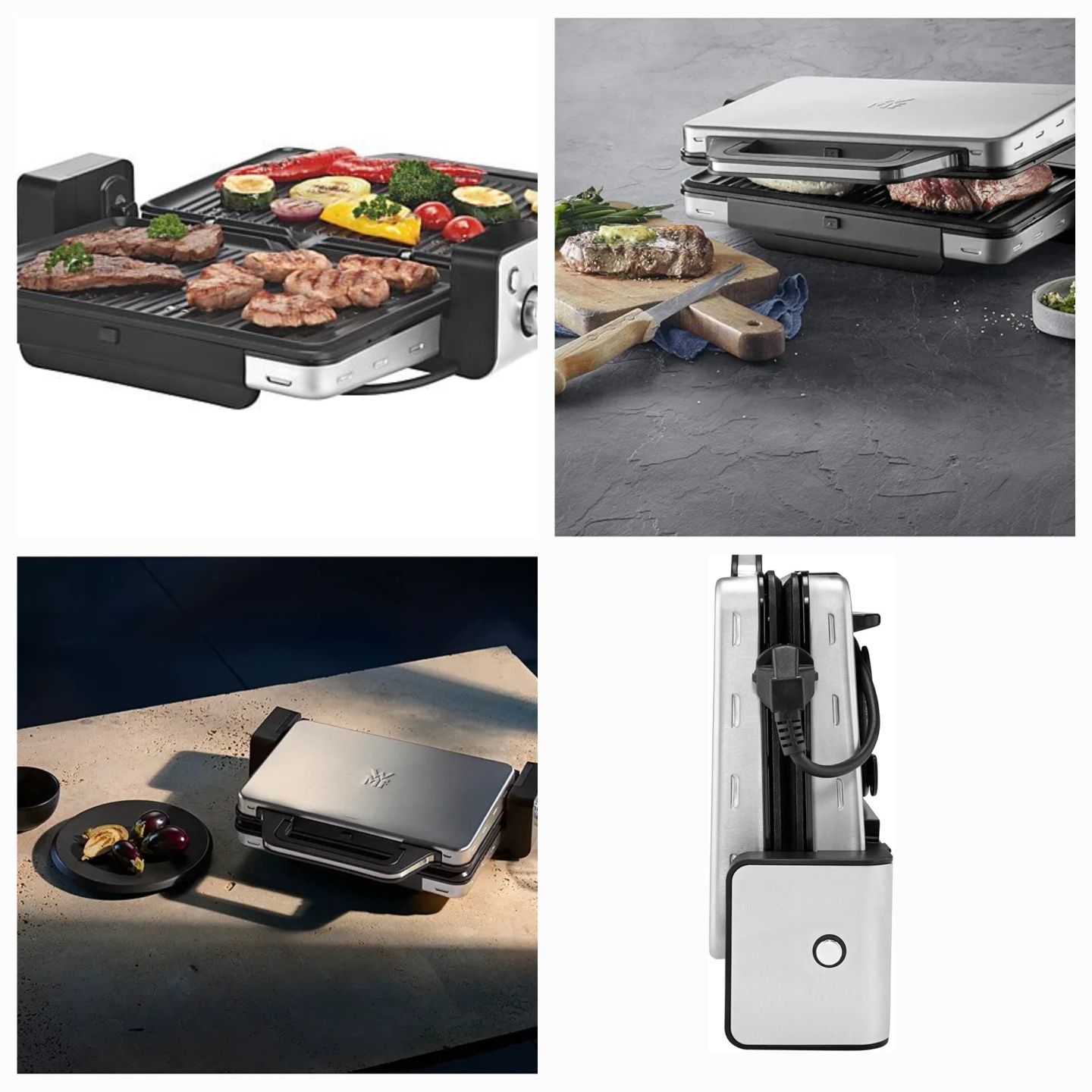 WMF LONO 2в1 контактен грил,скара,тостер,2100W, лят алуминий.
