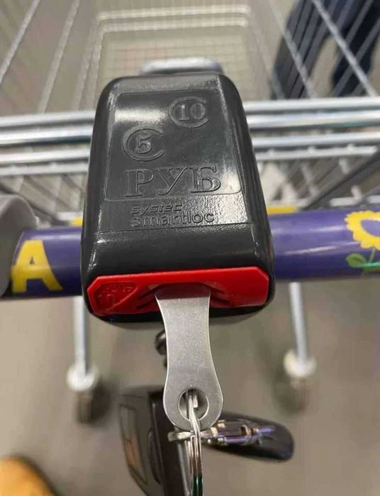 Brelog, cheie cărucioare supermarket