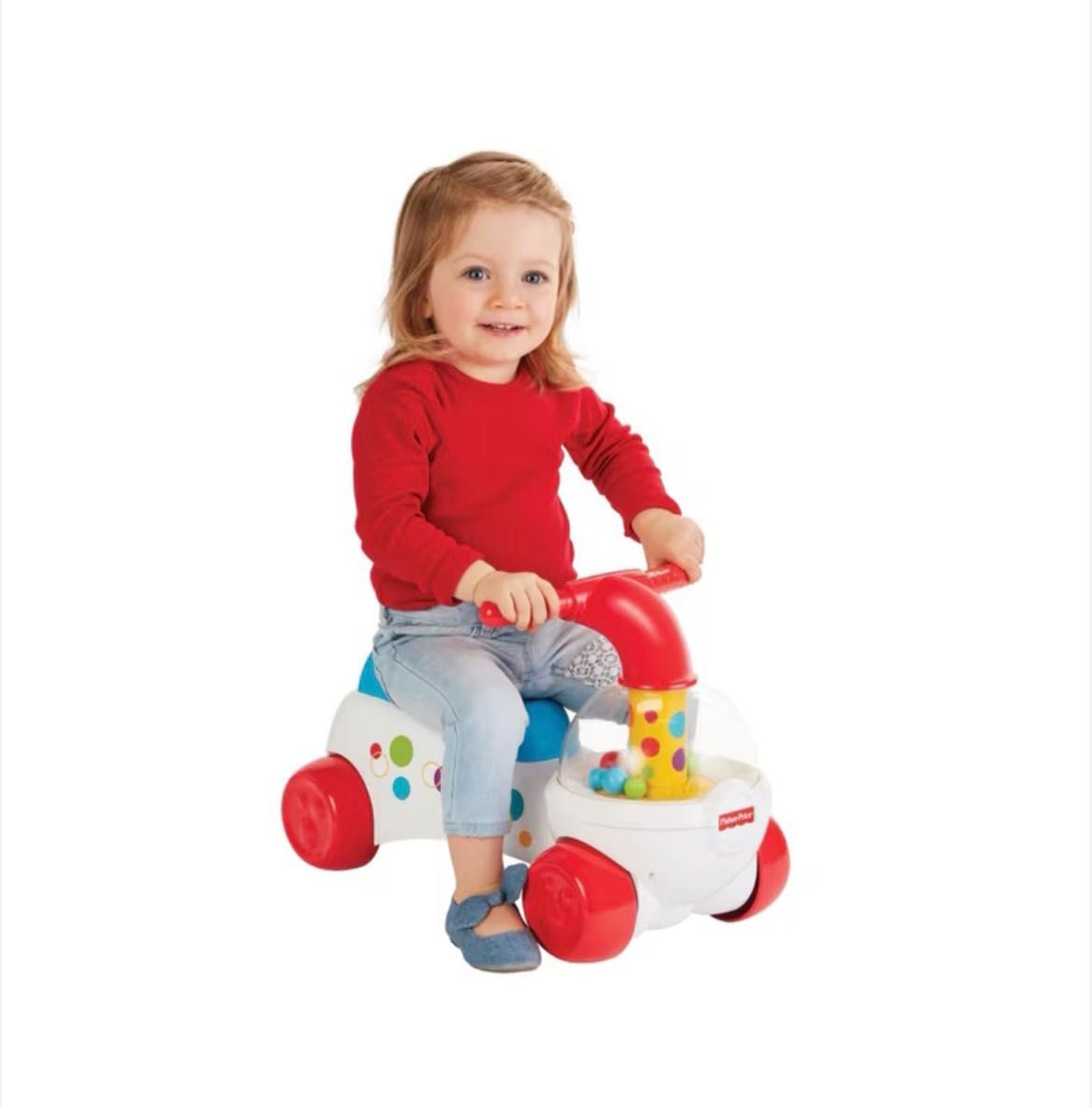 Детска кола Fisher Price за бутане, Corn Popper Ride-On, 1-3 години