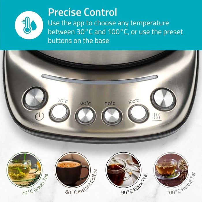 Nedis SmartLife кана Wi-Fi, 1.7л, неръжд. Strix контролер, Android/iOS