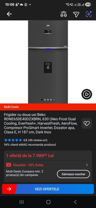 Frigider Beko 630L Neo Frost Dual Cooling