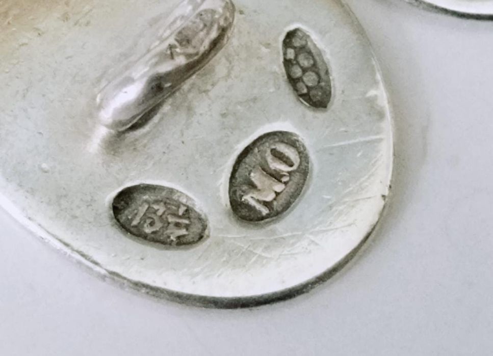 Vechi nasturi butoni argint loth 13 1/4 si 835