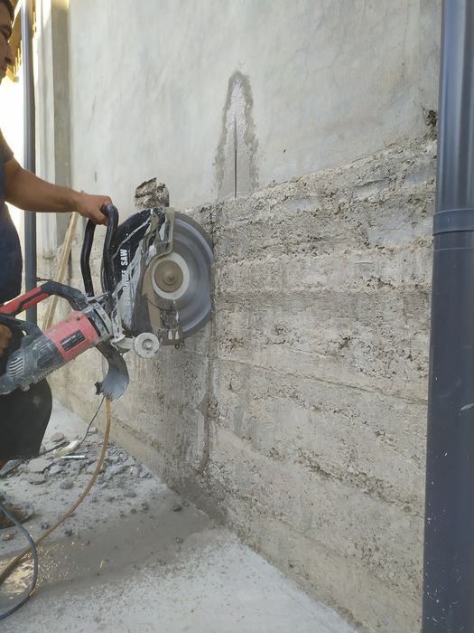 Perferator xizmatlari, Beton buzish, kesish, Almazda teshik teshamiz,