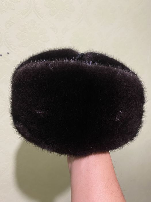 Шапка-ушанка комбинированая норка-замша