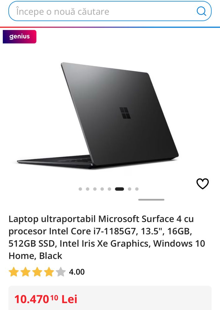 Microsoft Surface laptop4, TOUCHSCREEN Intel I7,512gb.16gb Ram,SIGILAT