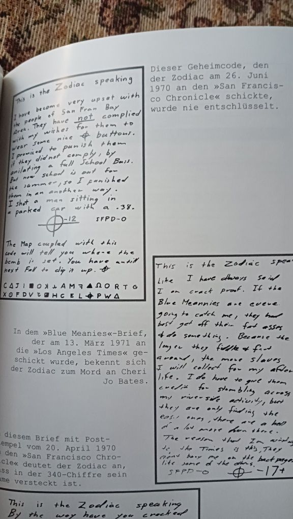 Книга на немски Zodiac Killer True Crime
