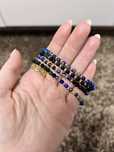 Bratara handmade cu aur 14k si pietre naturale safir jad onix