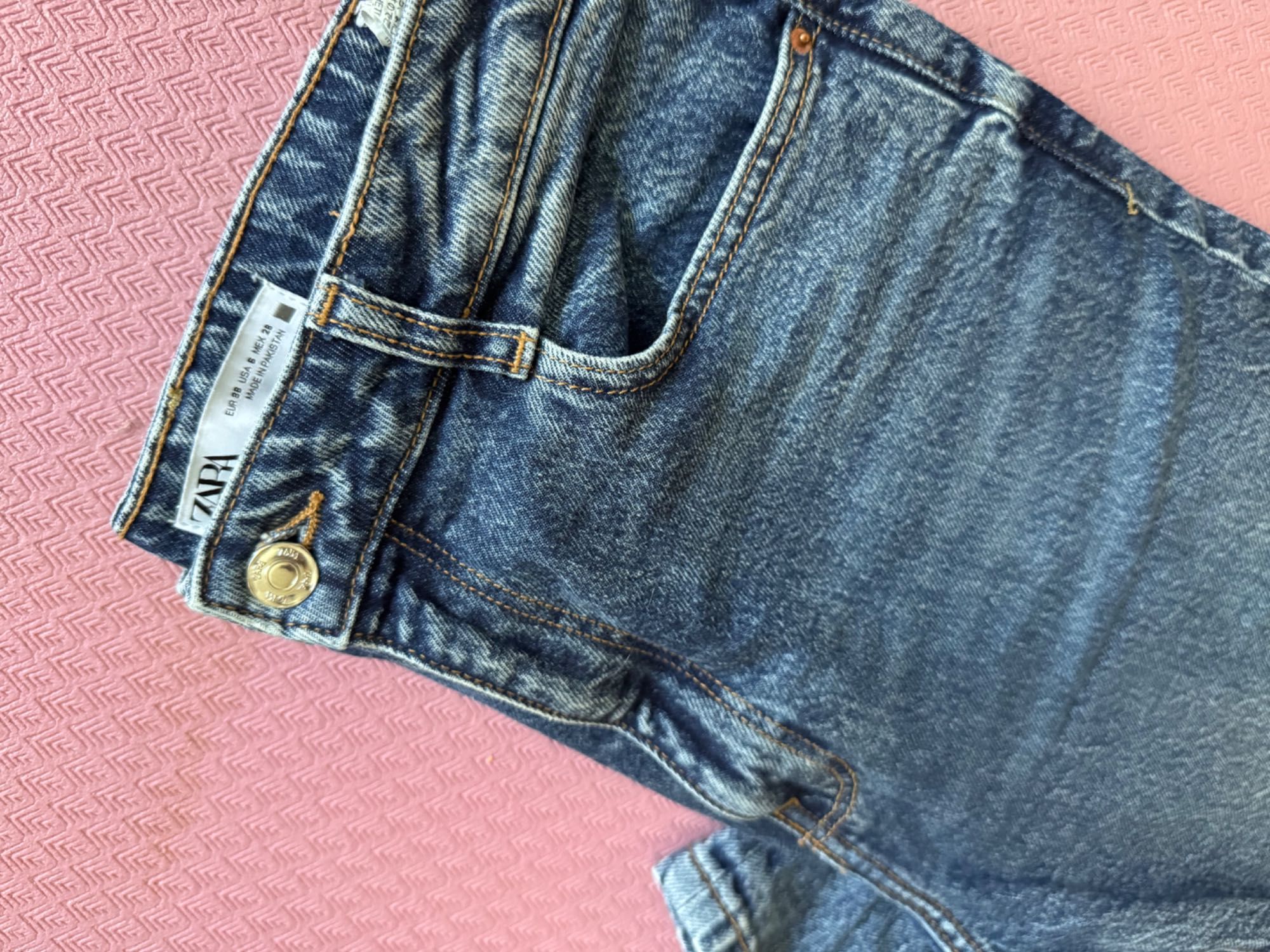 Дънки mom fit Зара Zara