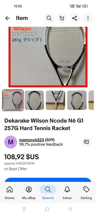 Racheta tenis Wilson ncode N6!