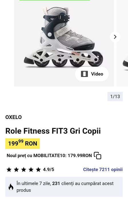 Role Fitness FIT3 Mov Copii