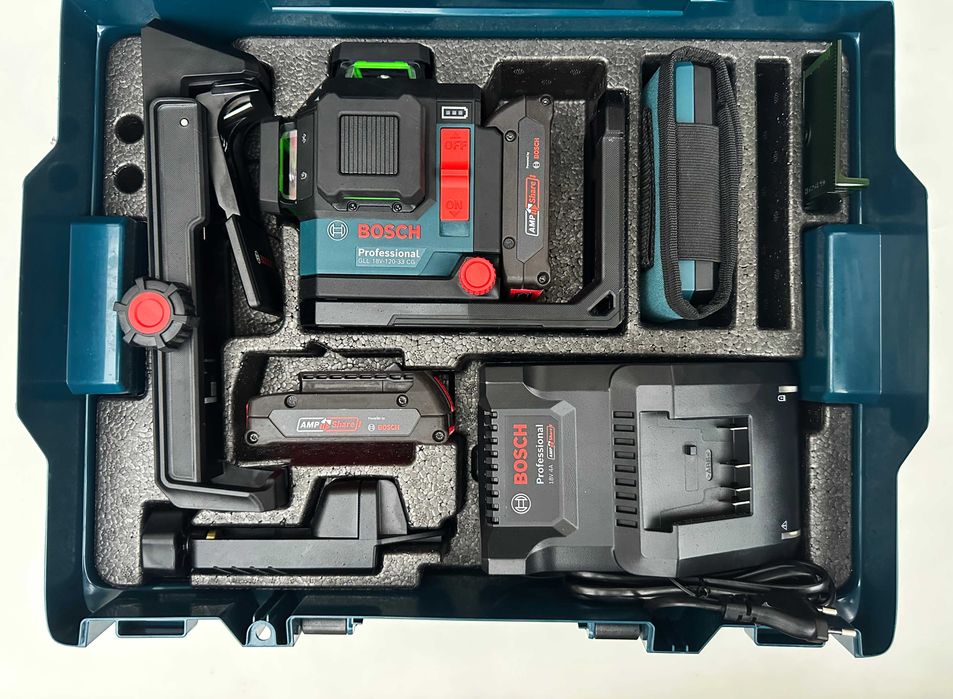 BOSCH GLL 18V-120-33 CG - Линеен лазерен нивелир с приемник като нов!