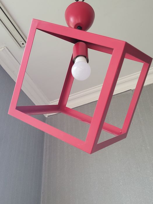 Люстра красная в стиле Лофт