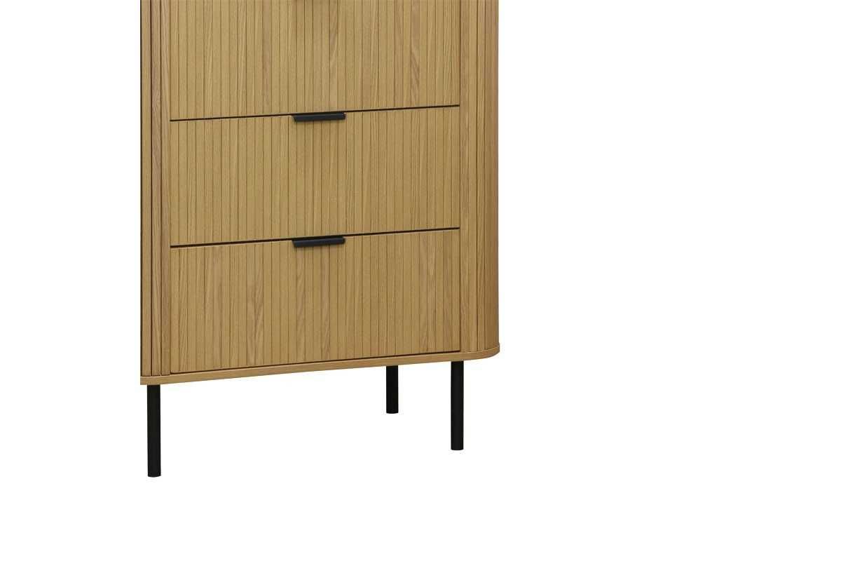 Модерен скрин Scandi, 4 шкафа, Натурален цвят, 79x46x115cm