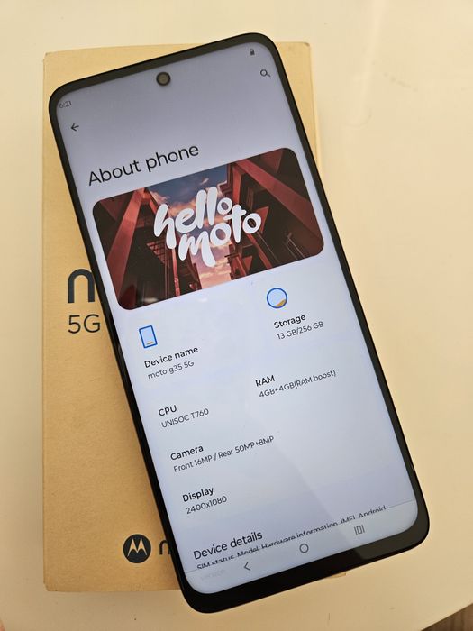 НОВ Motorola G 35 5g, 256 gb, ram 4 gb