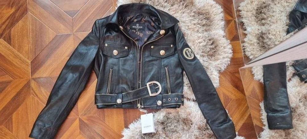 Geaca piele naturala Balmain
