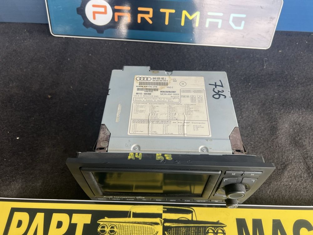Медия Navigacion plus Rns-E Audi Mmi A3 A4 B6 B7 8H0035192J Aisin н736
