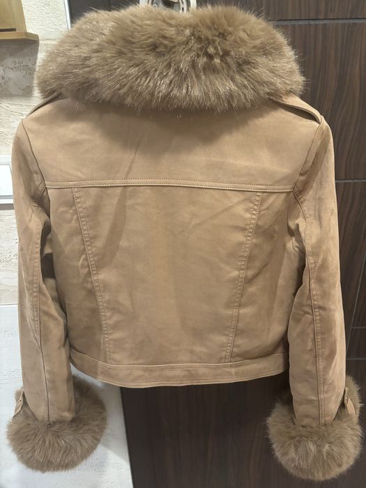 Яке от велур с косъм