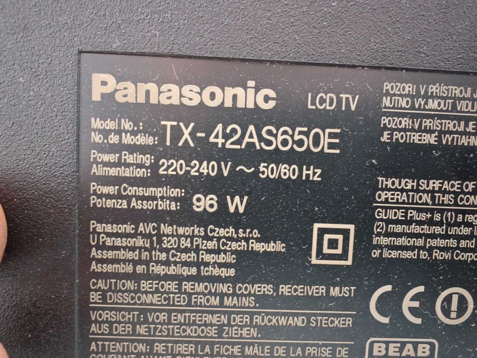 Продавам резервни части за телевизор Philips TX-42AS650E