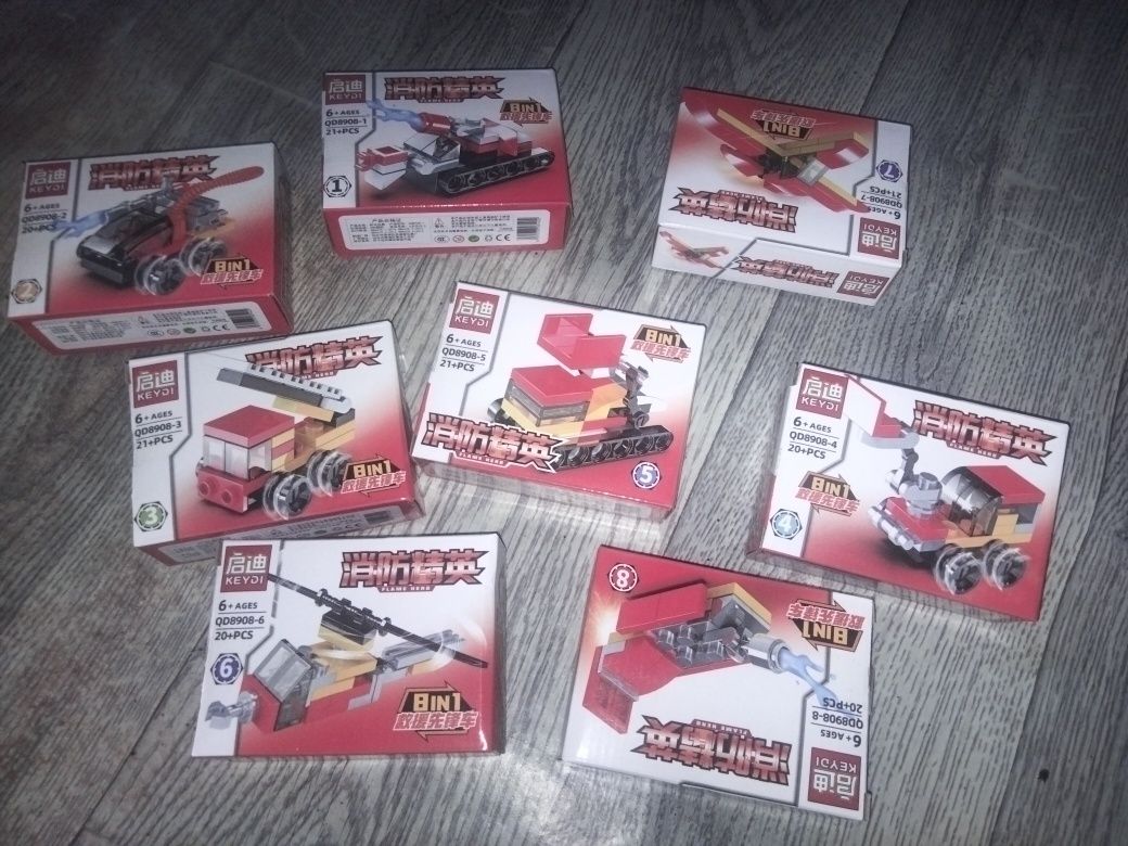 Лего конструкторы коллекция пожарный и армейские машины