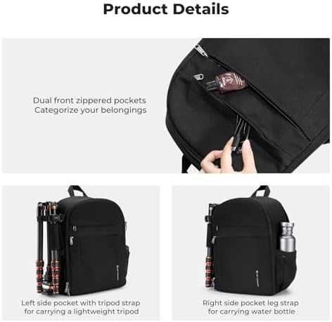 Нова Фото раница K&F Concept отделение за лаптоп статив водоустойчива