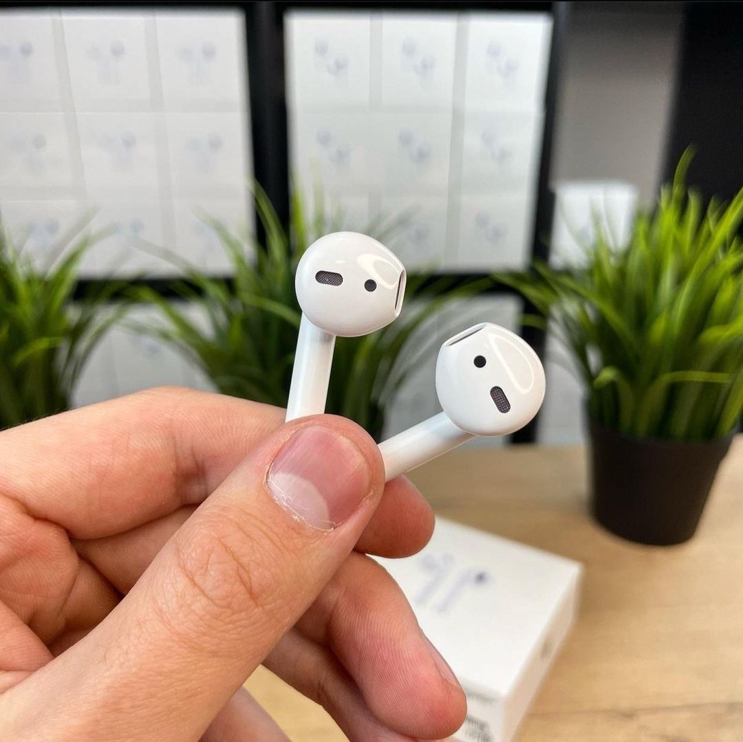 Акция! AirPods 2 Premium Lux 1:1 + чехол в подарок | Наушники Apple