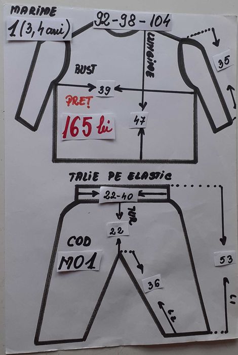 Costum Morcov pentru copii marimea 1 si 2 ( 3-4-5 ani)