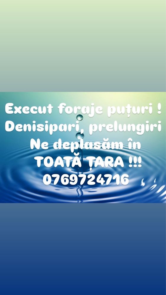 Foraje puturi apa