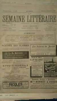 Revista "La semaine litteraire" din 1902 si 1903.